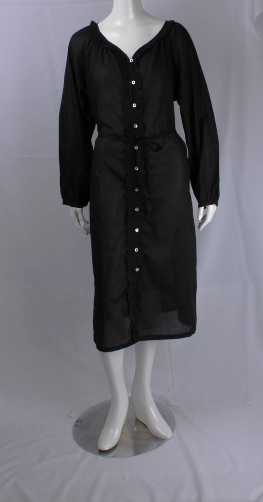 Alice & Lily plain ruffle cotton  dress black S,M,L.XL STYLE : AL/503